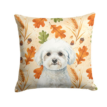 Bichon Frise Heirloom Fall Throw Pillow 14" x 14" product image at NuMercy