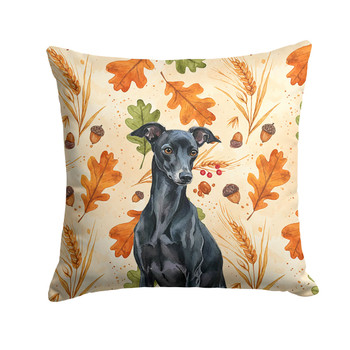 Black Italian Greyhound Heirloom Fall Throw Pillow 14" x 14" product image at NuMercy