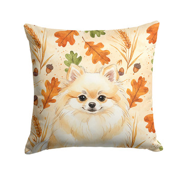 Cream Pomeranian Heirloom Fall Throw Pillow 14" x 14" product image at NuMercy