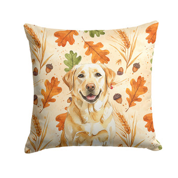 Yellow Labrador Retriever Heirloom Fall Throw Pillow 14" x 14" product image at NuMercy