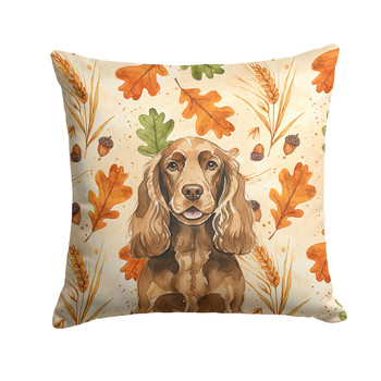 Liver English Cocker Spaniel Heirloom Fall Throw Pillow 14" x 14" product image at NuMercy