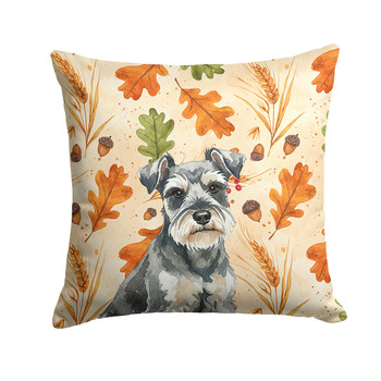 Miniature Schnauzer Heirloom Fall Throw Pillow 14" x 14" product image at NuMercy
