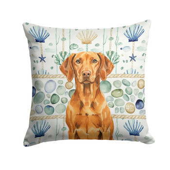 Vizsla Coastal Sea Glass Throw Pillow 14" x 14" product image at NuMercy