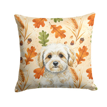 Maltipoo Heirloom Fall Throw Pillow 14" x 14" product image at NuMercy