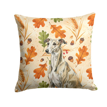 Brindle Whippet Heirloom Fall Throw Pillow 14" x 14" product image at NuMercy