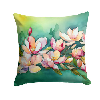 Louisiana Magnolias in Watercolor Throw Pillow 14" x 14" DAC1663 product image at NuMercy