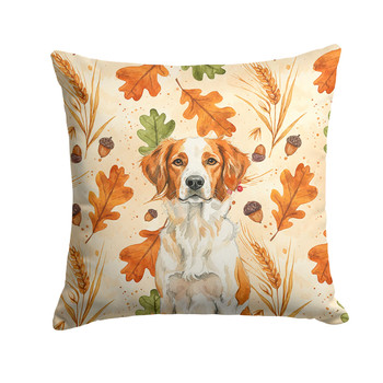 Orange and White Brittany Heirloom Fall Throw Pillow 14" x 14" product image at NuMercy