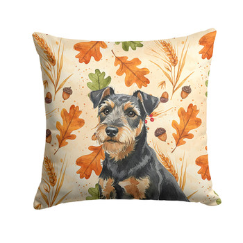 Black and Tan Lakeland Terrier Heirloom Fall Throw Pillow 14" x 14" product image at NuMercy