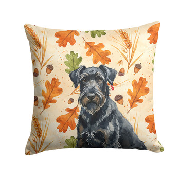 Black Russian Terrier Heirloom Fall Throw Pillow 14" x 14" product image at NuMercy