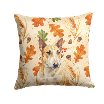 Miniature Bull Terrier Heirloom Fall Throw Pillow 14" x 14" product image at NuMercy
