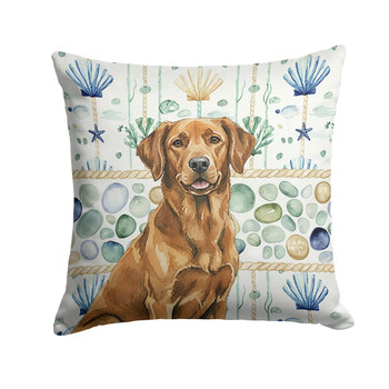 Chesapeake Bay Retriever Coastal Sea Glass Throw Pillow 14" x 14" product image at NuMercy