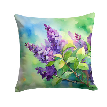 New Hampshire Purple Lilac in Watercolor Throw Pillow 14" x 14" DAC1686 product image at NuMercy