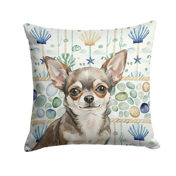Chihuahua Coastal Sea Glass Throw Pillow 14" x 14" product image at NuMercy