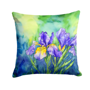 Tennessee Iris in Watercolor Throw Pillow 14" x 14" DAC1707 product image at NuMercy