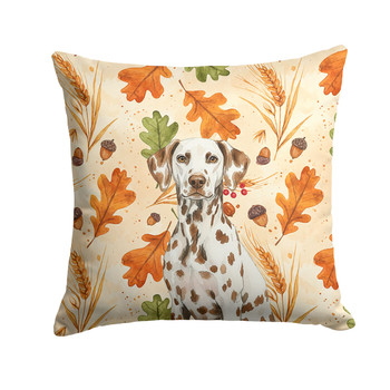 Liver Dalmatian Heirloom Fall Throw Pillow 14" x 14" product image at NuMercy