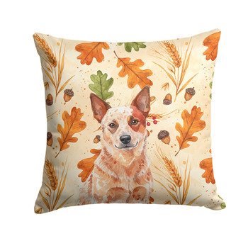 Red Heeler Australian Cattle Dog Heirloom Fall Throw Pillow 14" x 14" product image at NuMercy