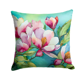 Louisiana Magnolias in Watercolor Throw Pillow 14" x 14" DAC1662 product image at NuMercy