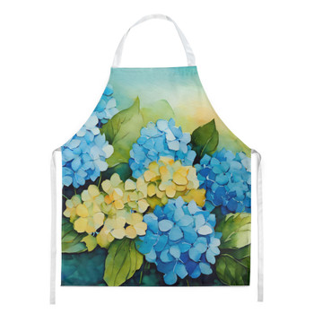Hydrangeas in Watercolor Cooking Kitchen Apron DAC1578 product image at NuMercy