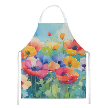 Anemones in Watercolor Cooking Kitchen Apron DAC1545 product image at NuMercy