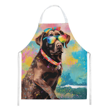 Chocolate Labrador Hippie Dawg Cooking Kitchen Apron DAC2524 product image at NuMercy