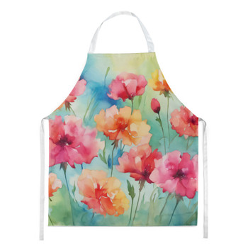 Carnations in Watercolor Cooking Kitchen Apron DAC1548 product image at NuMercy