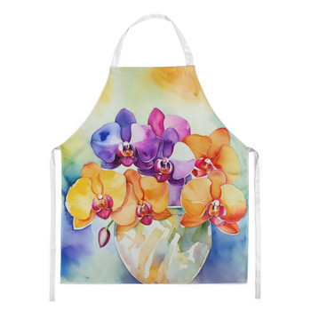 Orchids in Watercolor Cooking Kitchen Apron DAC1601 product image at NuMercy