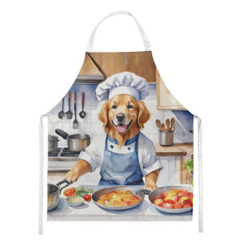 Golden Retriever The Chef Cooking Kitchen Apron product image at NuMercy