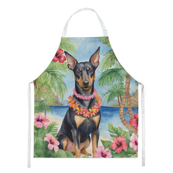 Manchester Terrier Luau Cooking Kitchen Apron product image at NuMercy