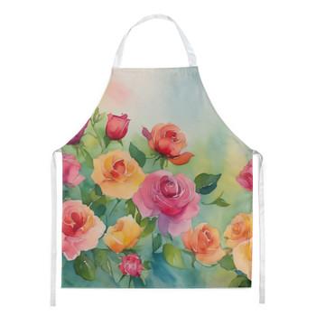 Roses in Watercolor Cooking Kitchen Apron DAC1607 product image at NuMercy