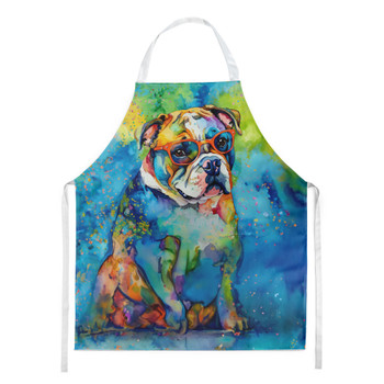 English Bulldog Hippie Dawg Cooking Kitchen Apron DAC2475 product image at NuMercy