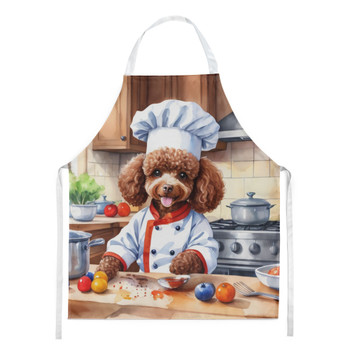Chocolate Poodle The Chef Cooking Kitchen Apron DAC6305 product image at NuMercy
