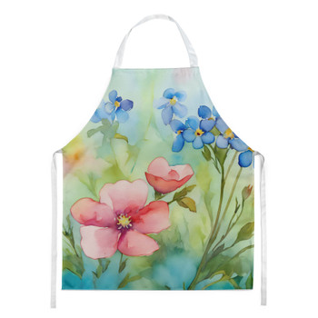 Alaska Forget-me-nots in Watercolor Cooking Kitchen Apron DAC1623 product image at NuMercy