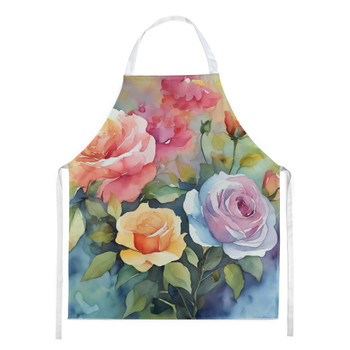 Roses in Watercolor Cooking Kitchen Apron DAC1608 product image at NuMercy