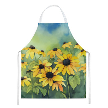 Maryland Black-Eyed Susans in Watercolor Cooking Kitchen Apron DAC1667 product image at NuMercy