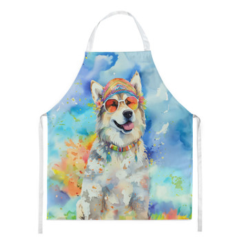 Alaskan Malamute Hippie Dawg Cooking Kitchen Apron product image at NuMercy