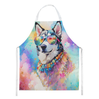 Siberian Husky Hippie Dawg Cooking Kitchen Apron DAC2563 product image at NuMercy