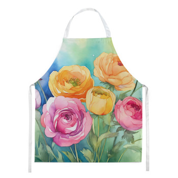 Ranunculus in Watercolor Cooking Kitchen Apron DAC1603 product image at NuMercy