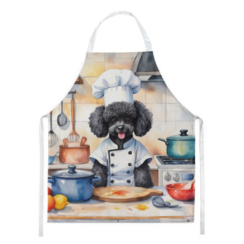 Black Poodle The Chef Cooking Kitchen Apron DAC6303 product image at NuMercy