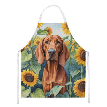 Redbone Coonhound in Sunflowers Cooking Kitchen Apron product image at NuMercy