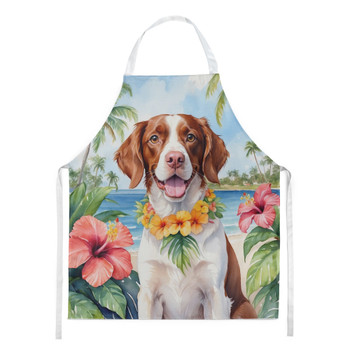 Brittany Spaniel Luau Cooking Kitchen Apron product image at NuMercy