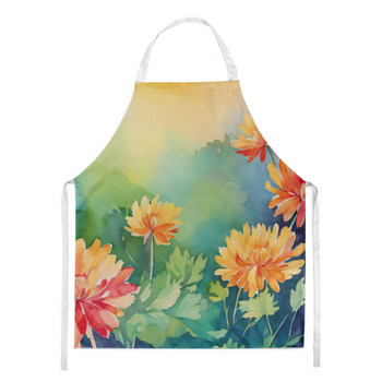 Chrysanthemums in Watercolor Cooking Kitchen Apron DAC1552 product image at NuMercy