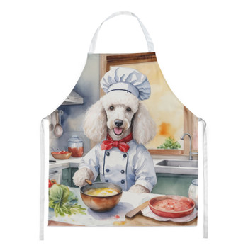 White Poodle The Chef Cooking Kitchen Apron DAC6306 product image at NuMercy
