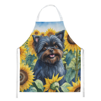 Affenpinscher in Sunflowers Cooking Kitchen Apron product image at NuMercy