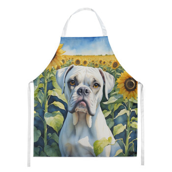Boxer in Sunflowers Cooking Kitchen Apron DAC6038 product image at NuMercy
