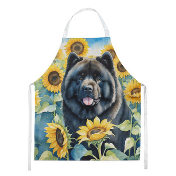Chow Chow in Sunflowers Cooking Kitchen Apron DAC6054 product image at NuMercy