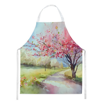 Michigan Apple Blossoms in Watercolor Cooking Kitchen Apron DAC1672 product image at NuMercy