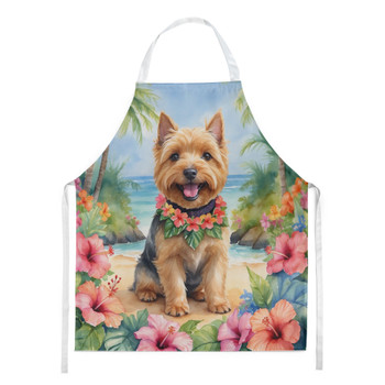 Norwich Terrier Luau Cooking Kitchen Apron product image at NuMercy