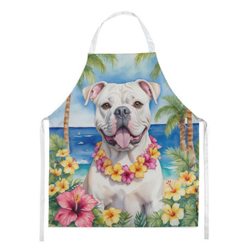 American Bulldog Luau Cooking Kitchen Apron product image at NuMercy