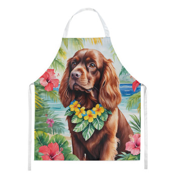 Sussex Spaniel Luau Cooking Kitchen Apron product image at NuMercy