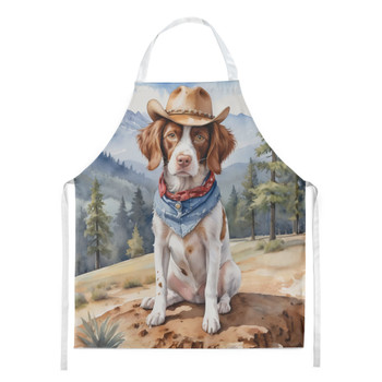 Brittany Spaniel Cowboy Welcome Cooking Kitchen Apron product image at NuMercy